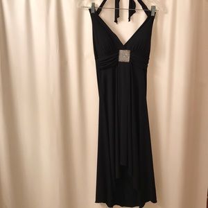 Stunning simple Black Halter Dress Size 8 EnFocus